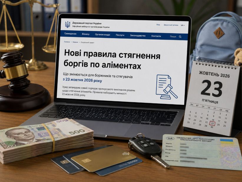 Нові правила стягнення боргів по аліментах з 23 жовтня 2026 року